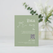 Détails Vert Sauge de l'Arche Code Qr RSVP (Debout devant)