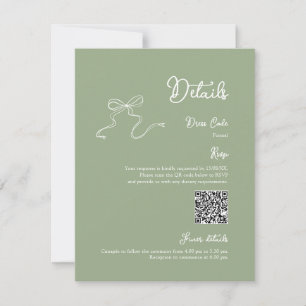 Détails Vert Sauge de l'Arche Code Qr RSVP