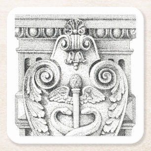 DETAILS Vierkant papier Onderzetters