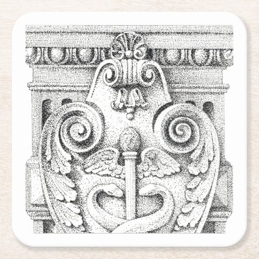 DETAILS Vierkant papier Onderzetters (Voorkant)