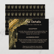 Details voor Hallowedding met Zwarte & Gouden Sche