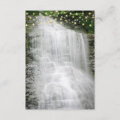 Details waterfall String Lights Rustic Wedding Informatiekaartje (Achterkant)