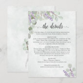 Details Waterverf Eucalyptus Wedding Rustige Informatiekaartje (Voorkant / Achterkant)