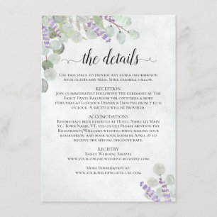 Details Waterverf Eucalyptus Wedding Rustige Informatiekaartje