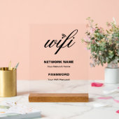 Détails Wi-Fi personnalisés et mot de passe blanc (Mariage)