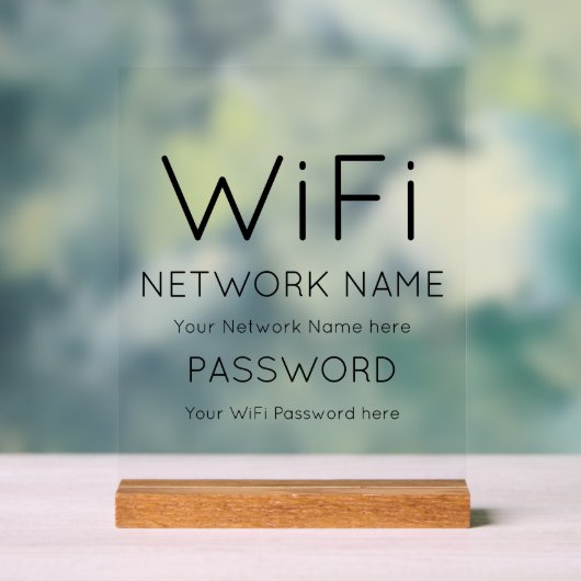 Détails Wifi Personnalisé Signal Acrylique (Neutre)