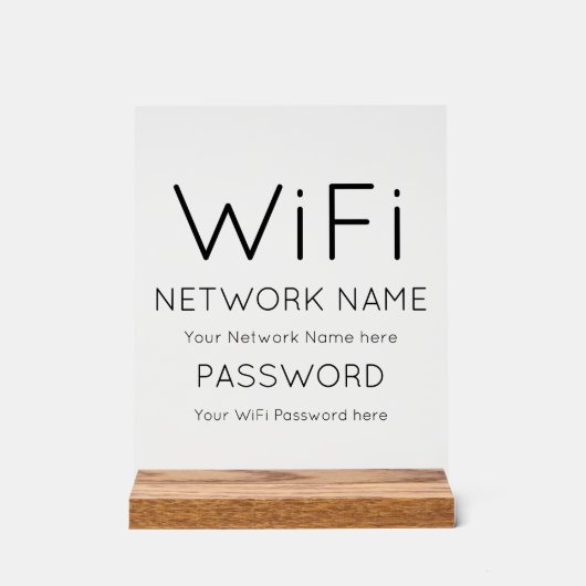 Détails Wifi Personnalisé Signal Acrylique (Recto)