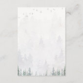 Details winterbosbruiloft informatiekaartje (Achterkant)