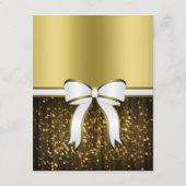 Details Wit- en Goud Bint-bruiloft behuizing Informatiekaartje (Achterkant)