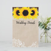Details zonnebloem Kaart (Staand voorkant)