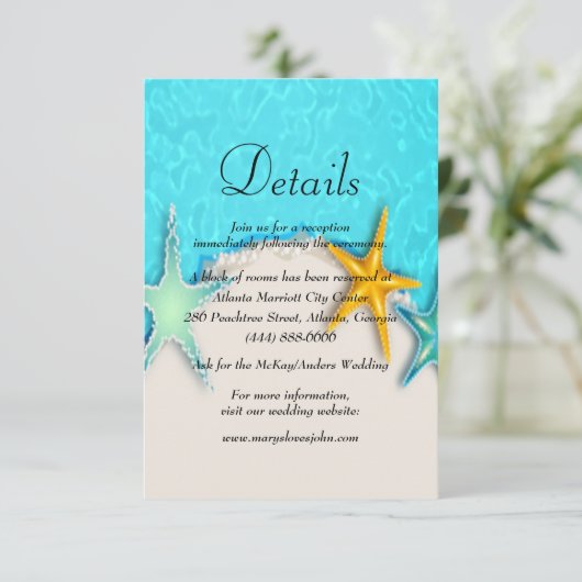 Details  Zonnestrand Beach Weddenschap Informatiekaartje (Staand voorkant)