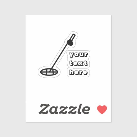 détecteur de métal Sticker bleu (Feuille)