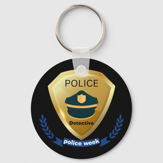 Detectie politie, nationale politieweek 2023 sleutelhanger (Voorkant)