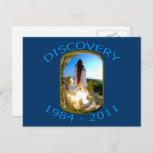 Detectie van Space Shuttle Start Briefkaart (Voorkant / Achterkant)