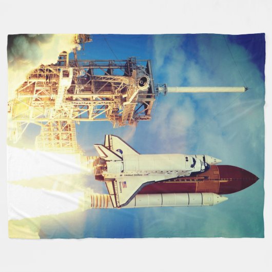 Detectie van Space Shuttle Start Fleece Deken (Voorkant (Horizontaal))