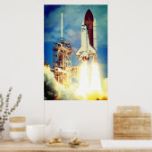 Detectie van Space Shuttle Start Poster (Keuken)