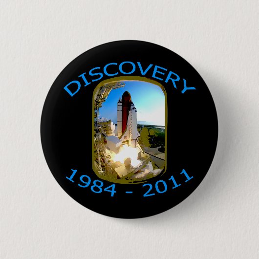 Detectie van Space Shuttle Start Ronde Button 5,7 Cm (Voorkant)