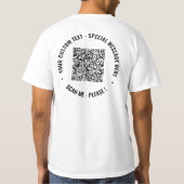 Détection de code QR et T-shirt promotionnel de te (Dos)
