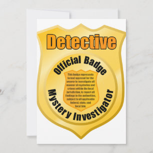 Detective Badge Uitnodigingen