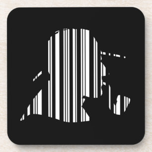 DETECTIVE BAR CODE Pijp Roken Barcode Patroon Bier Onderzetter
