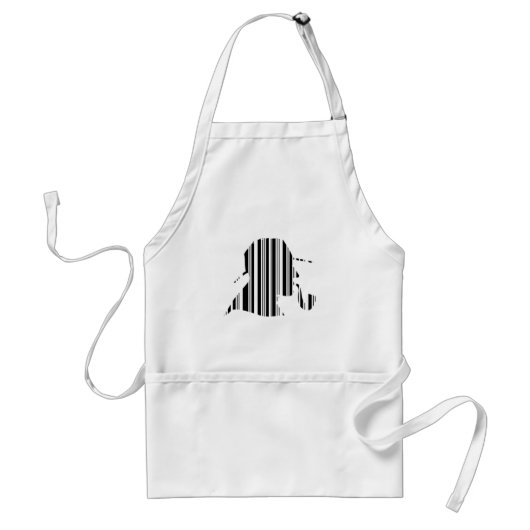 DETECTIVE BAR CODE Pijp Roken Barcode Patroon Standaard Schort (Voorkant)
