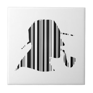 DETECTIVE BAR CODE Pipet Smoking Barcode Patroon Tegeltje