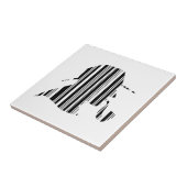 DETECTIVE BAR CODE Pipet Smoking Barcode Patroon Tegeltje (Zijkant)