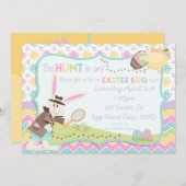 Detective Bunny Easter Egg Hunt Uitnodiging (Voorkant / Achterkant)