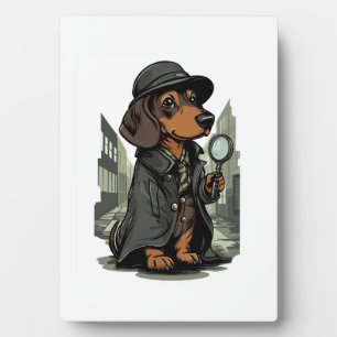 Detective Dachshund � Mysterie Oplossende Hond Fotoplaat