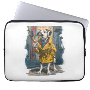 Detective Dalmatiër - Hond die Misdaden Oplost Laptop Sleeve