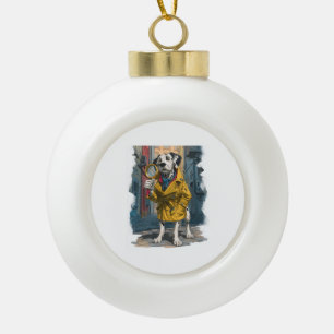Detective Dalmatiër � Misdaad Oplossende Hond Keramische Bal Ornament