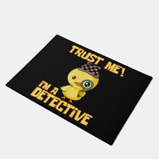 Detective Duck Design - Vertrouw me als rechercheu Deurmat (Schuin)