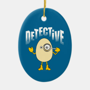 Detective Egghead Text Keramisch Ornament