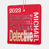 Detective Extraordinaire CUSTOM Keramisch Ornament (Links)