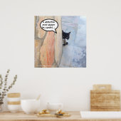 DETECTIVE KAT ACHTER DE STENEN MUUR / Vaderdag Poster (Keuken)