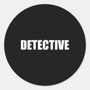 Detective Law Enforcement Halloween Costume Party Ronde Sticker