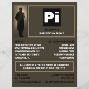 Detective Logo, privédetective onderzoeker Flyer