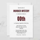Detective Murder Mystery Invitation DIY Kaart (Achterkant)