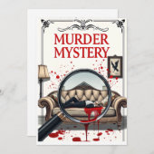 Detective Murder Mystery Invitation DIY Kaart (Voorkant / Achterkant)