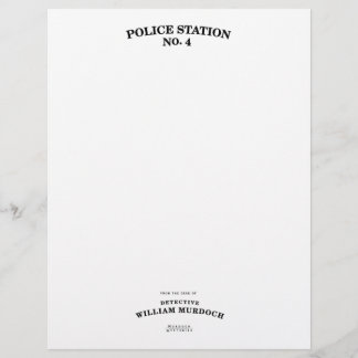Detective Murdoch Stationery Briefhoofd Ontwerp