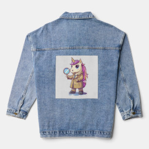 Detective Mysterie Eenhoorn Denim Jacket