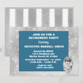 Detective Pensioen Party Uitnodiging (Voorkant / Achterkant)