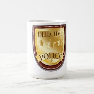 Detective Police Badge Koffiemok