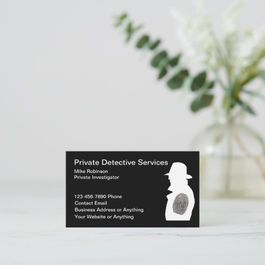 Détective privée Cartes de visite (Debout devant)