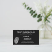 Détective privée Cartes de visite (Debout devant)