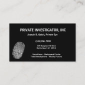 Détective privée Cartes de visite (Devant)
