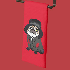 Detective Sherlock Pug Theedoek