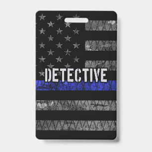 Detective Thin Blue Line Vervuild Vlag Badge
