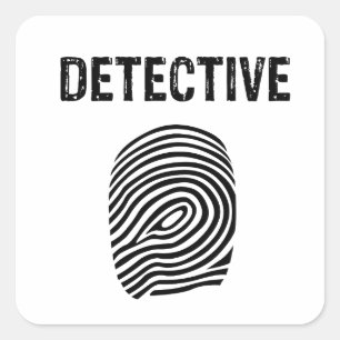 Detective, voor detective vierkante sticker