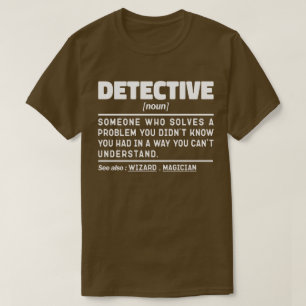 Detective zelfstandig naamwoord Onderzoeker Coole T-shirt